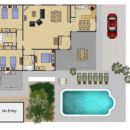 Villa Sleeps 6 Pool Air Con Wifi T813482
